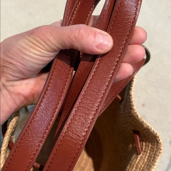 Sezane Mini Farrow Raphia Bag Natural - Size TU - Picture 4 of 5